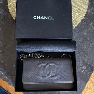Chanel Grey Caviar WOC